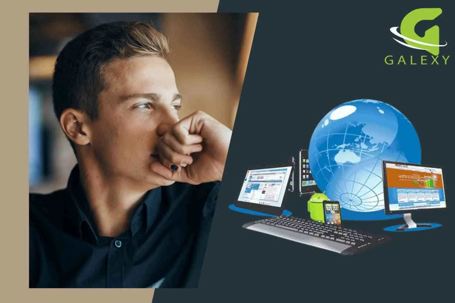 Affordable software development services with two developers and screen in focus