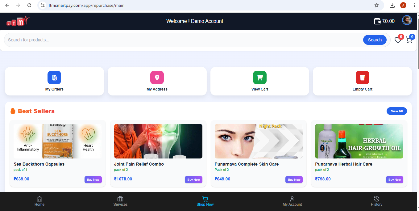 Ltm Smart Pay Website Development Project by Galexy IT Solution